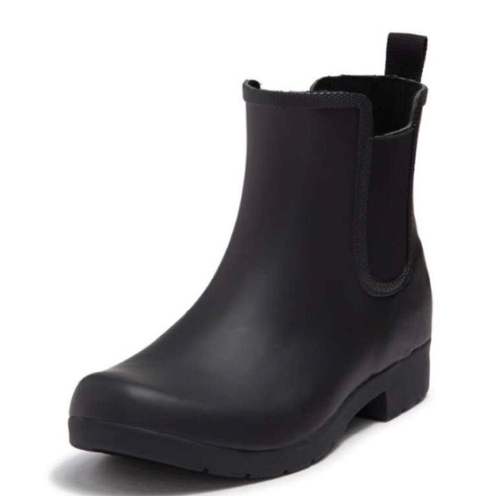 Chooka Womens Eastlake Chelsea Rain Ankle Boots Size 6 Black Waterproof NWT